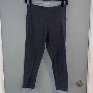 Prana Gray Heather Performance Cropped Leggings Size Small